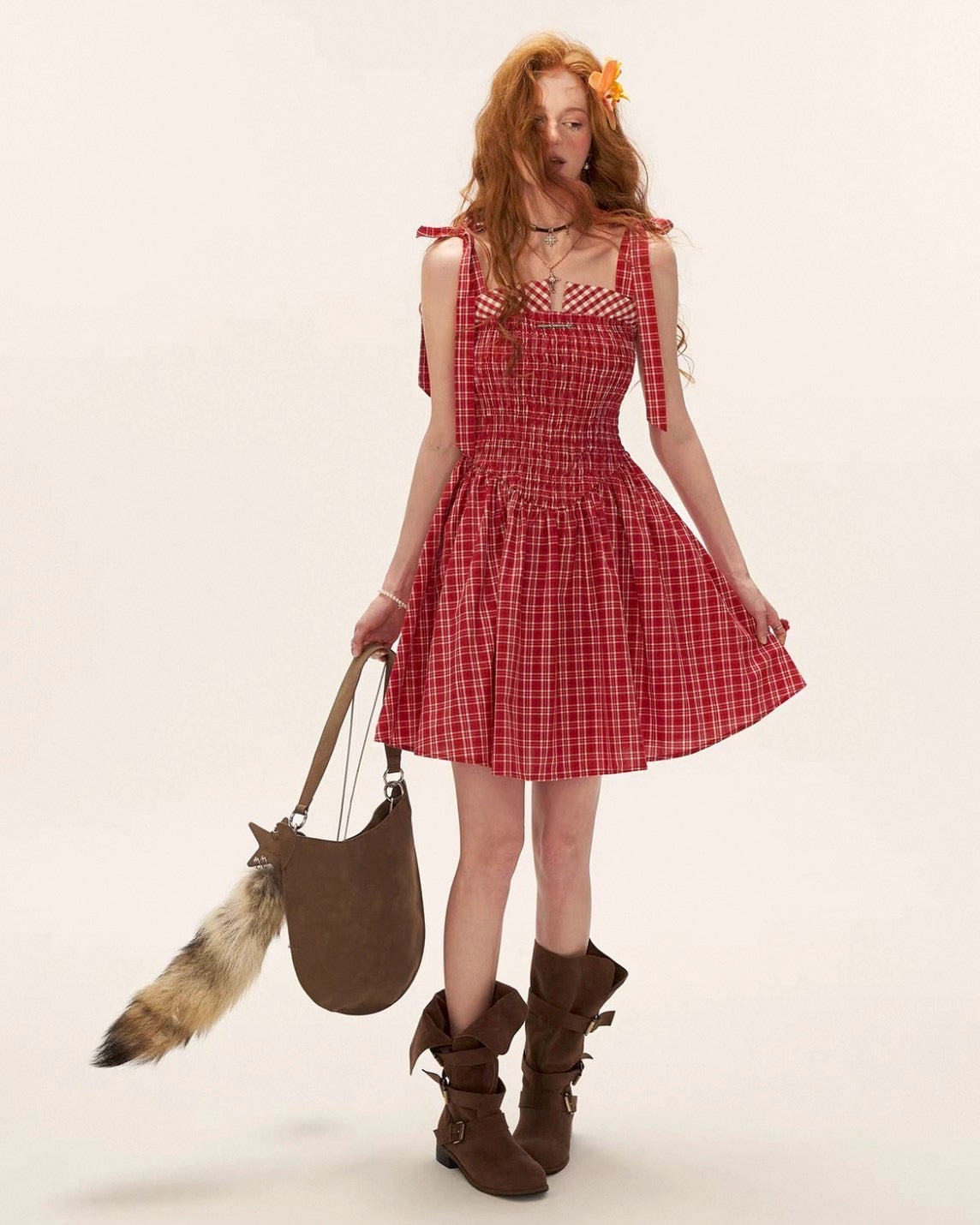 shoulder ribbon onepiece